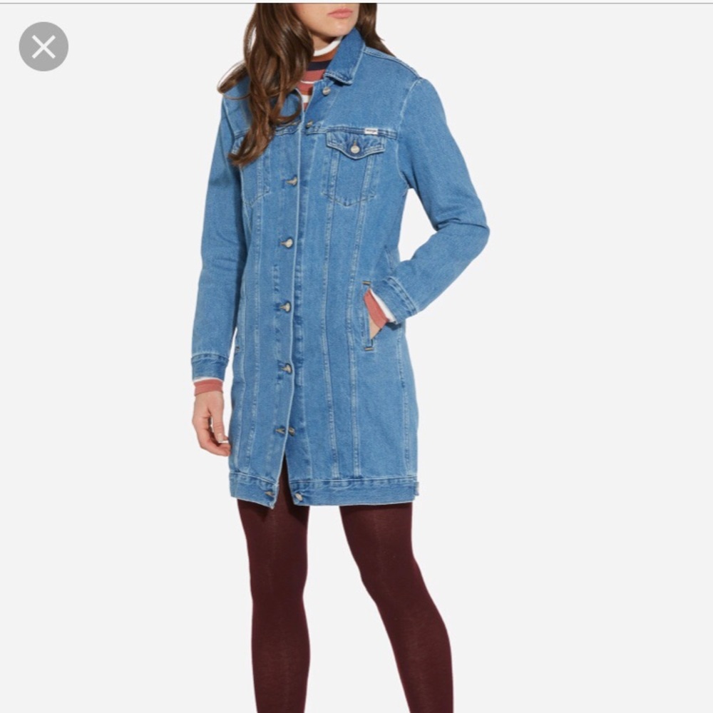 Wrangler’s vintage denim dress, worn twice